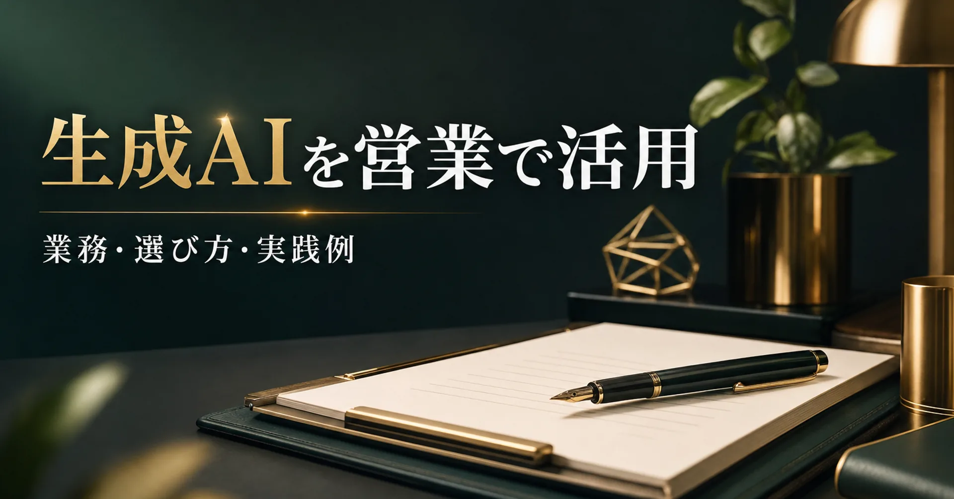 生成AIを営業で活用するための業務と選び方を示すメイン画像
