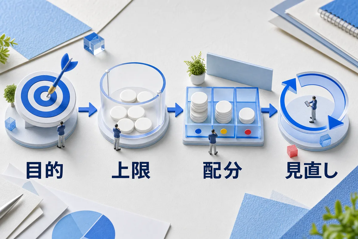 目的から上限、配分、見直しへ進むマーケティング予算の決定手順
